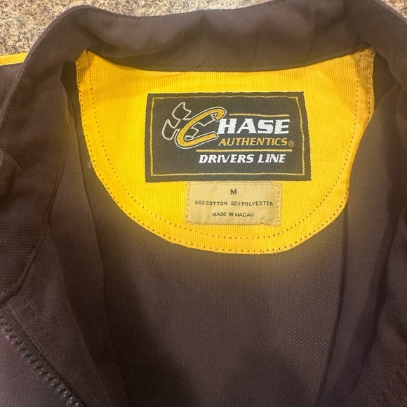 Chase Authentics NASCAR UPS Mens Size M Winston Cup Quarter Zip Shirt Brown - Picture 9 of 15